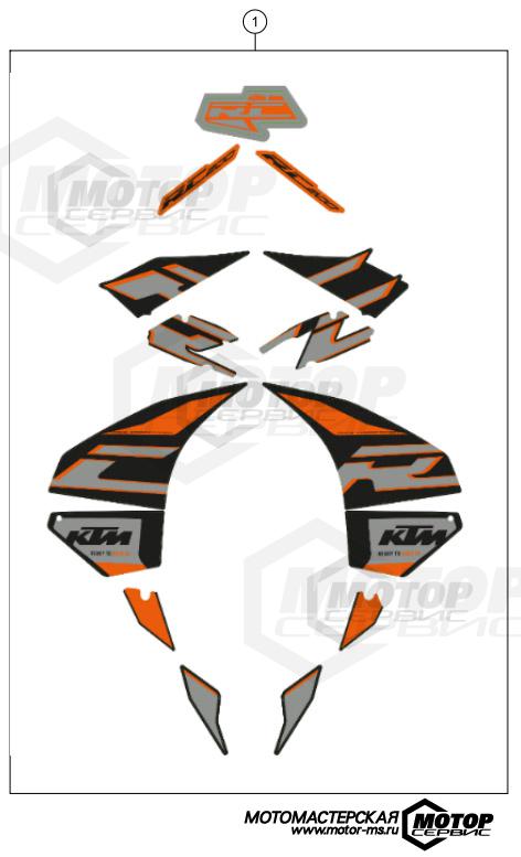KTM Supersport RC 200 B.D. w/o ABS 2020 DECAL