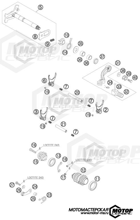 KTM Supermoto 450 SMR 2010 SHIFTING MECHANISM