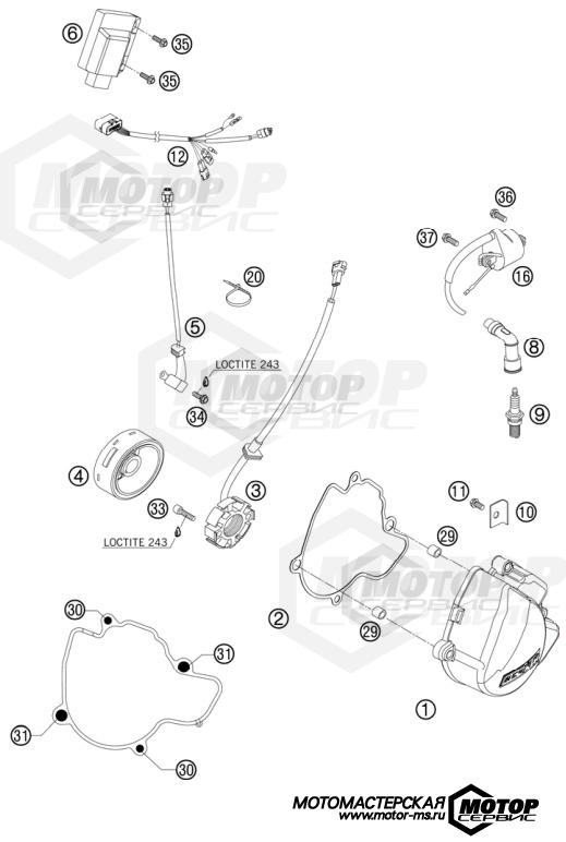 KTM MX 250 SX-F Factory Replica Musquin 2010 IGNITION SYSTEM
