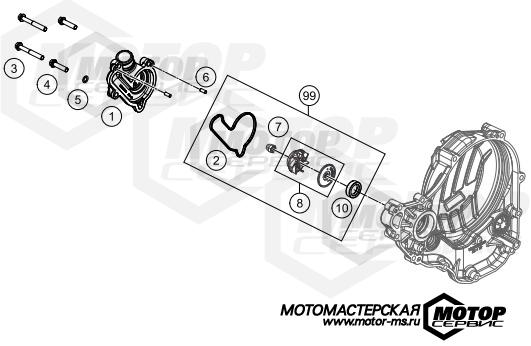 KTM MX 350 SX-F 2021 WATER PUMP