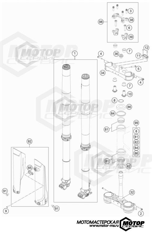 KTM MX 150 SX 2022 FRONT FORK TRIPLE CLAMP