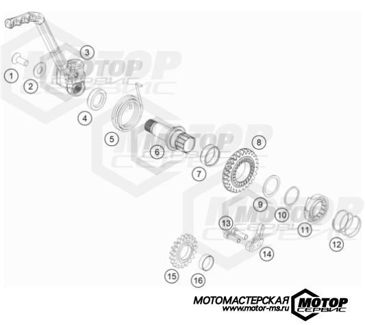 KTM MX 85 SX 19/16 2022 KICK STARTER
