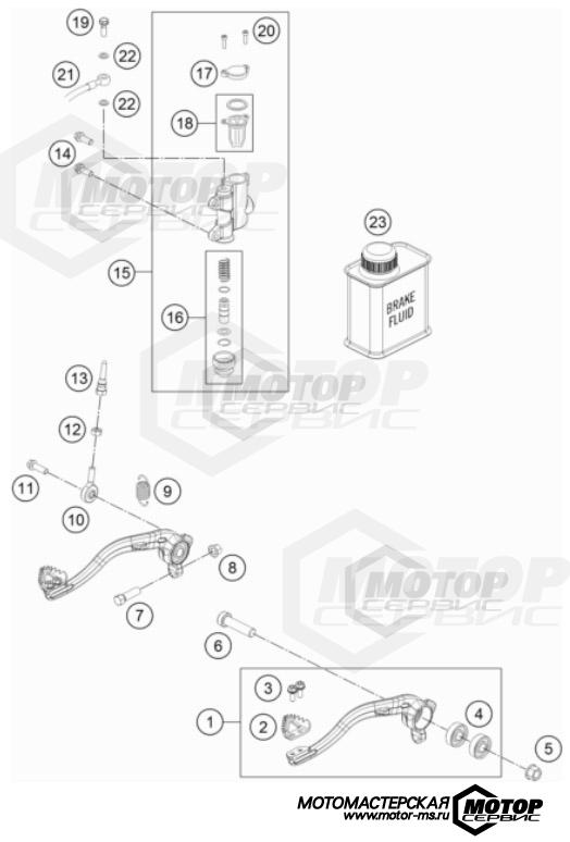 KTM MX 65 SX 2022 REAR BRAKE CONTROL