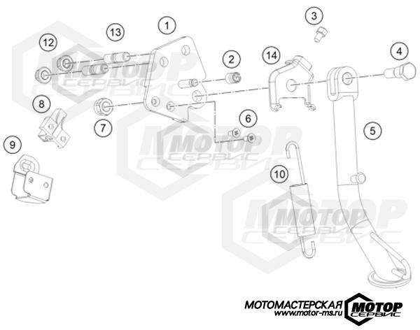 KTM Supersport RC 200 B.D. ABS Black 2022 SIDE / CENTER STAND