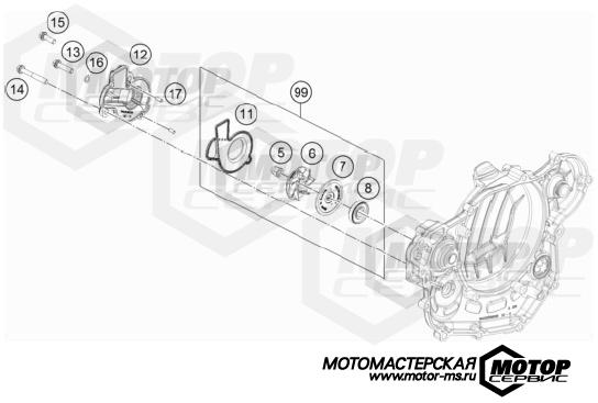 KTM Enduro 500 EXC-F Six Days 2023 WATER PUMP