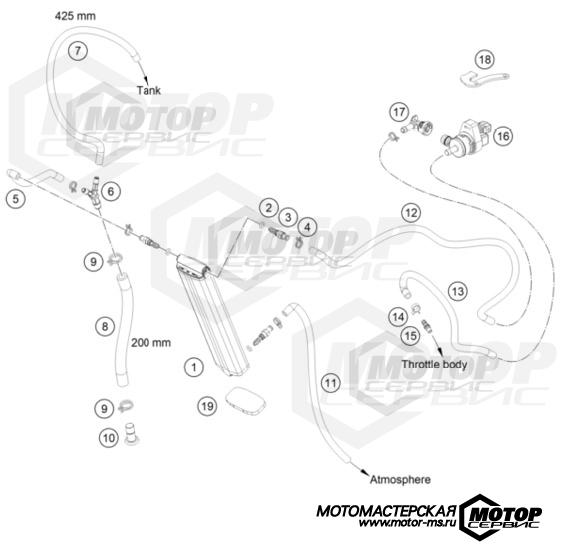 KTM Enduro 500 EXC-F Six Days 2023 EVAPORATIVE CANISTER