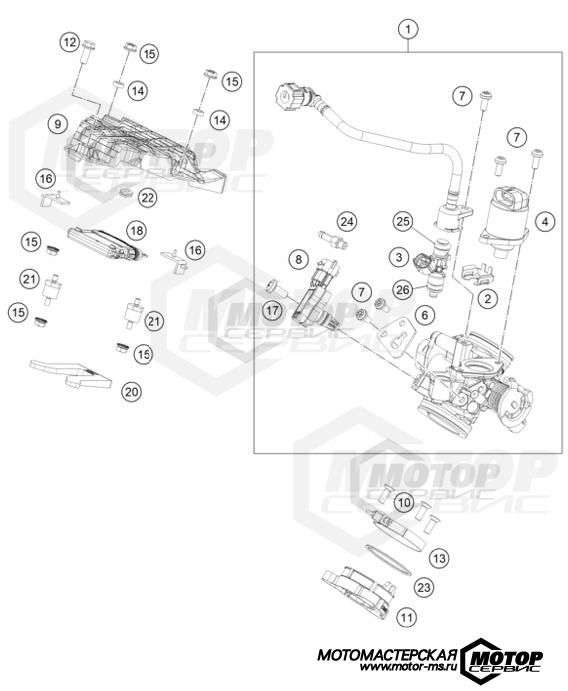 KTM Naked 200 Duke ABS B.D. Grey 2023 THROTTLE BODY