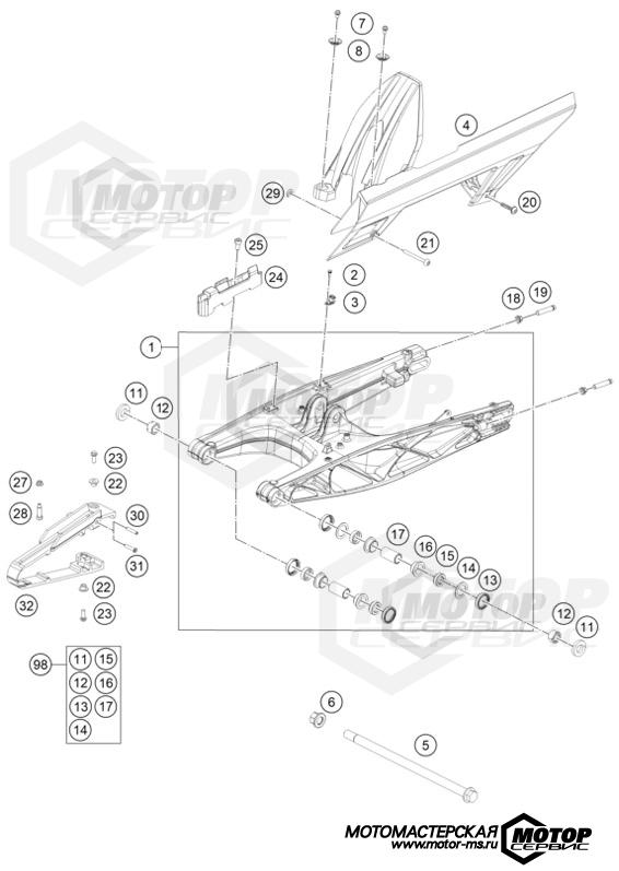 KTM Naked 200 Duke ABS B.D. Grey 2023 SWING ARM