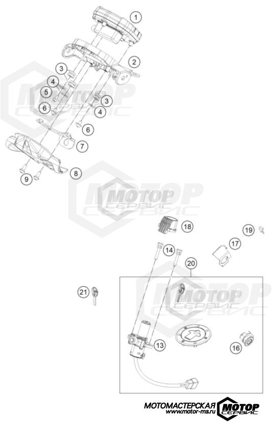 KTM Naked 200 Duke ABS B.D. Grey 2023 INSTRUMENTS / LOCK SYSTEM