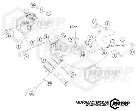 KTM Naked 200 Duke ABS B.D. Grey 2023 EVAPORATIVE CANISTER