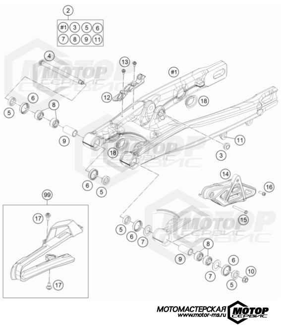 KTM MX 85 SX 19/16 2023 SWING ARM