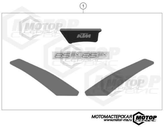 KTM MX 85 SX 17/14 2023 DECAL