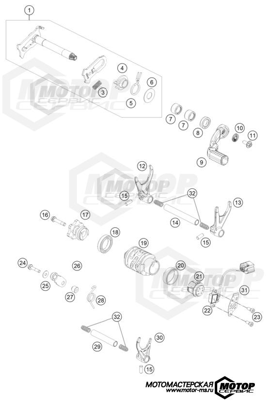 KTM Enduro 450 EXC-F Six Days 2024 SHIFTING MECHANISM